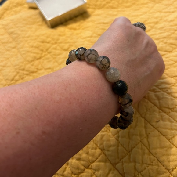 🍀🍀🍀 Beaded bracelet, elasticized band (plus sized) - Picture 4 of 7